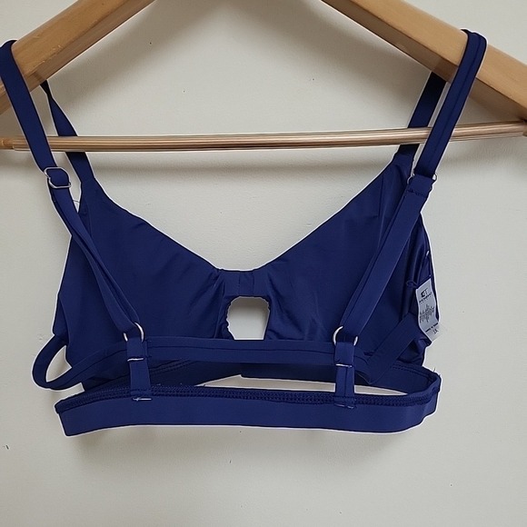 Tinibikini XL 2 Piece Bikini Navy Blue Removable Padding Adjustable Straps  NWOT - Picture 5 of 7
